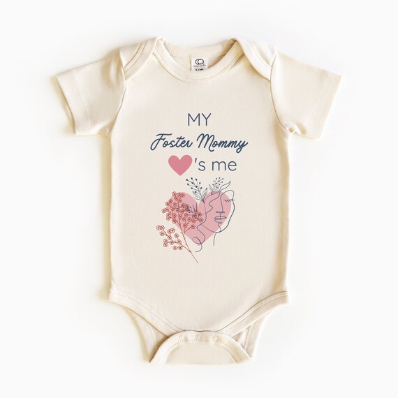 Foster Mom Baby Bodysuit I LOVE YOU Valentines onesie