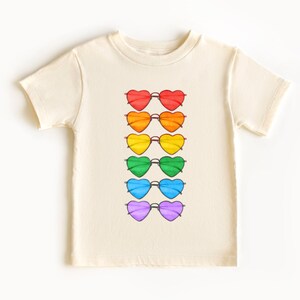 Valentines Day Tee Shirt Toddler | Little Girl Little Boy | Heart Sunglasses
