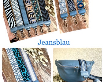 Sangles de sac Bandoulière Bandoulière Large Bandoulière À motifs Glitter Denim Bleu Argent Matériel Cadeaux pour elle