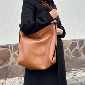 Schultertasche XL  Rucksack Leder XL Umhängetasche 2 in 1 crossbody Bag Handtasche Tasche Shopper Echt Leder Idee WeihnachtsGeschenk für Sie