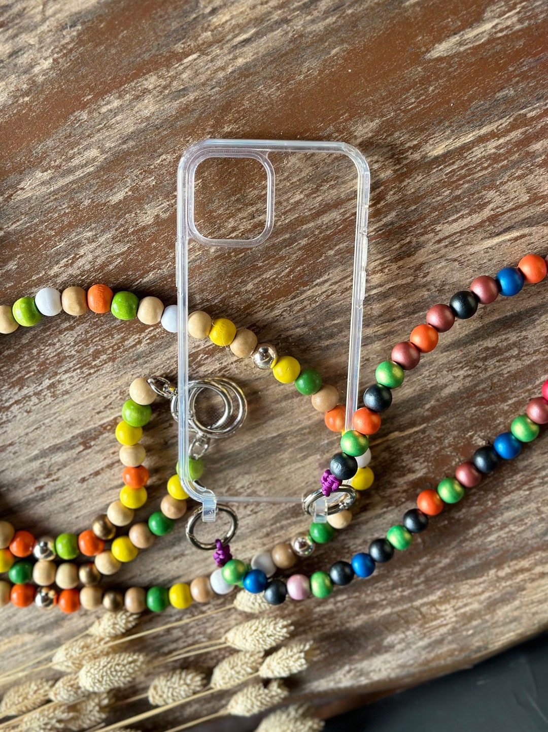 Boho Crossbody Cell Phone Chain Cell Phone Strap Keychain Pearl ...