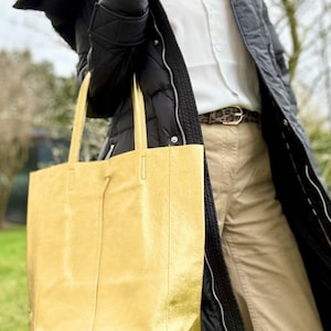 Glitzer Einkaufstasche Beutel Slouchy Totes XL Hobo Tasche Shopper echtes Leder metallic Groß A4 Schultertasche gold silber Geschenk für Sie