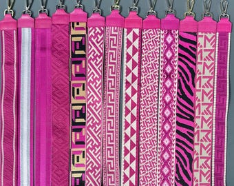 Taschengurte Schultergurt Schulterriemen Breiter Tragegurt Kameratasche Gemusterter Glitzer Pink Gold- Silber Hardware Geschenke für Sie