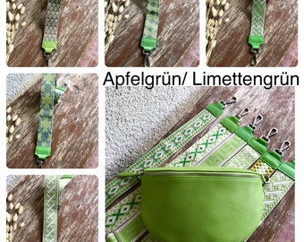 Patterned Bag Straps Shoulder Strap Shoulder Strap Wide Shoulder Strap Strap Apple Green/Lime Green 5cm Women's Gifts for Her