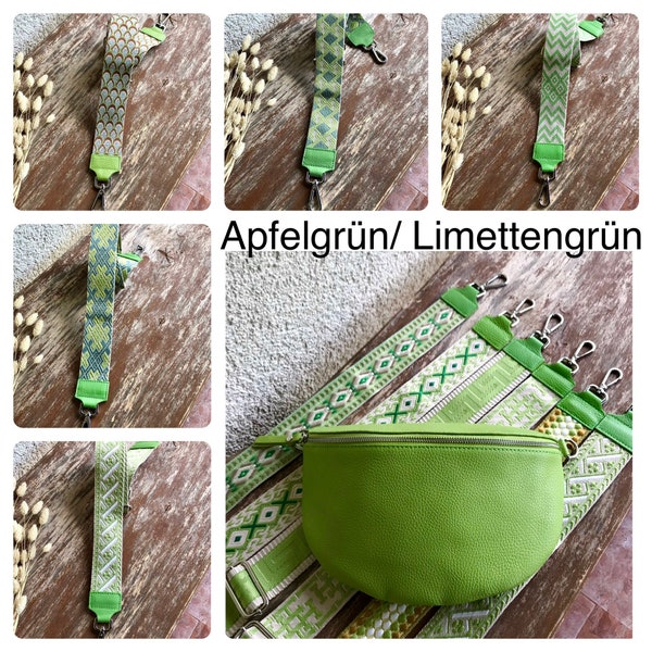 Patterned Bag Straps Shoulder Strap Shoulder Strap Wide Shoulder Strap Strap Apple Green/Lime Green 5cm Women's Gifts for Her