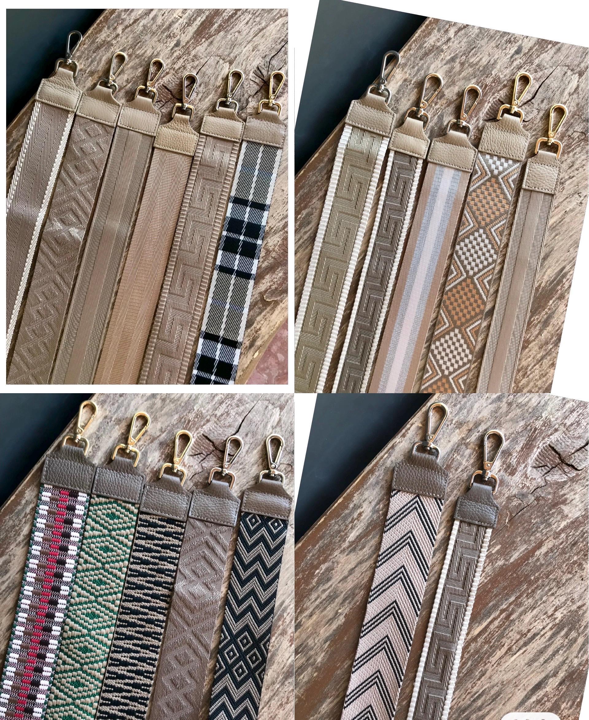 Gemusterter Taschengurte verstellbar Schultergurt Schulterriemen Taschenriemen Kameragurte Silber- Gold - Hardware  Taupe  Geschenke für Sie