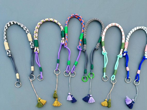 personalisierte Handgefertigter Segeltau Wechselgurt für Taschen zum Umhängen  buten Karabiner Neon Akzenten Paracord Gurt Geschenk für Sie