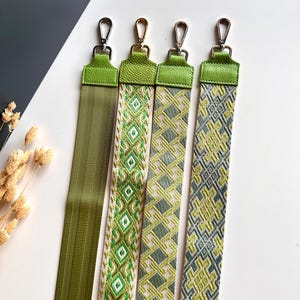 Bag strap, apple green/lime green, 5 cm wide – interchangeable and adjustable shoulder strap, women's crossbody bag strap, gift for her