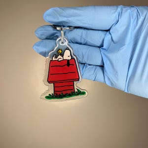 Snoopy- hand drawn keychain
