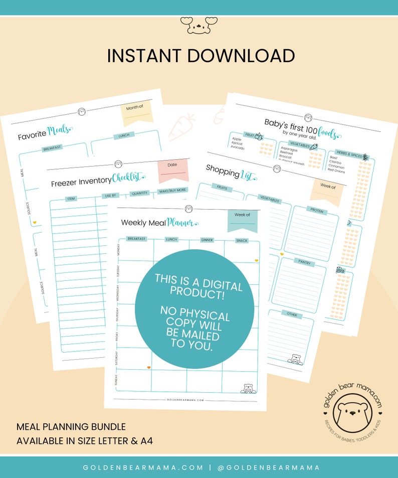 Meal Planning Bundle - Etsy