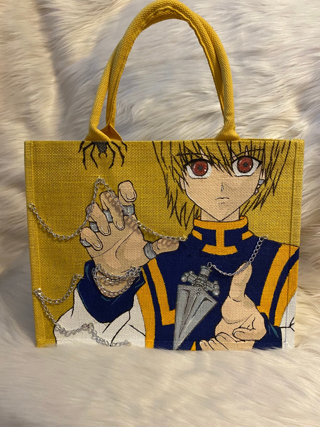 Large Tote Bag Sad Girl Bad Girl Anime Waifu Babe Grocery 