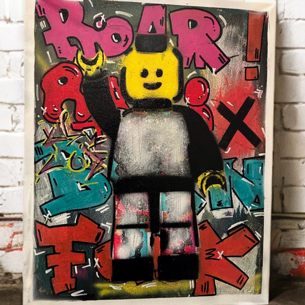 Streetart Bild „Boar Lego!“