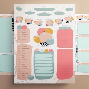 Colorful Abstract D&D Character Sheet