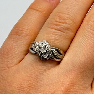 925 Sterling silver Goshenite ring size 6.5