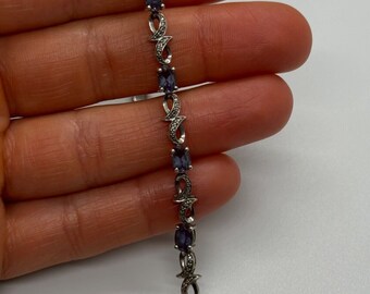 925 Sterling silver Alexandrite bracelet