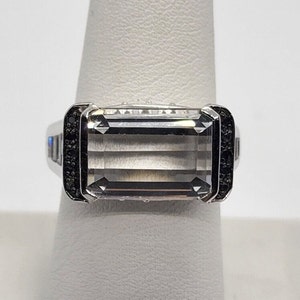 925 Sterling silver with Quartz & Chrysoberyl ring size 8