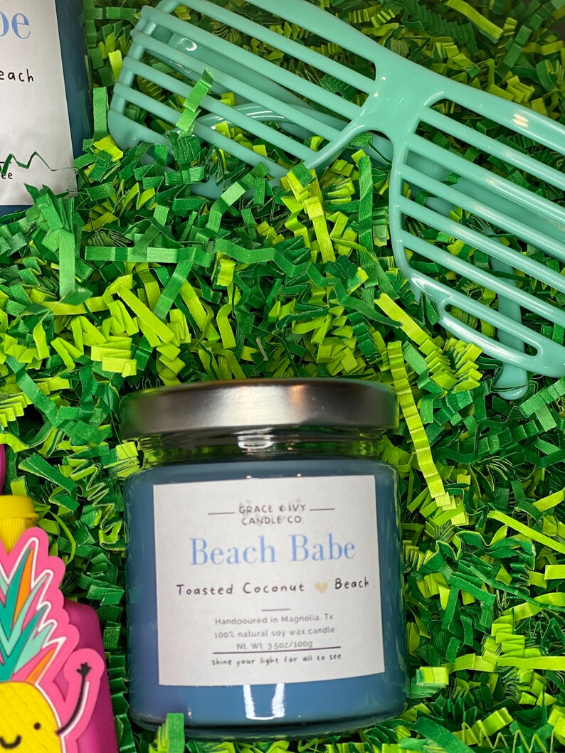100 Natural Soy Candle Beach Babe // Summer Scent Etsy