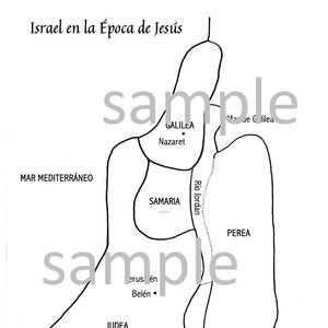 Karte von Israel in der Epoche von Jesús | CGS | Hausschule | Christian | Atrio | Catequese