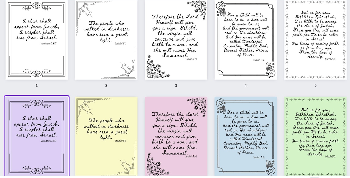 Prophesy Prayer Cards Catechesis of the Good Shepherd CGS Level 1