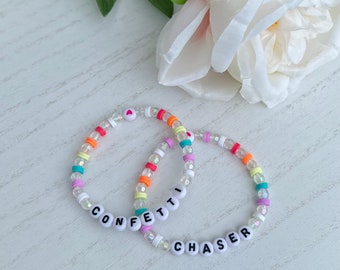 Boyband Inspired - Confetti Chaser - Heishi Bracelet - Seed Bead Bracelet - Friendship Bracelet - Beaded Bracelet - Concert Bracelet - Women
