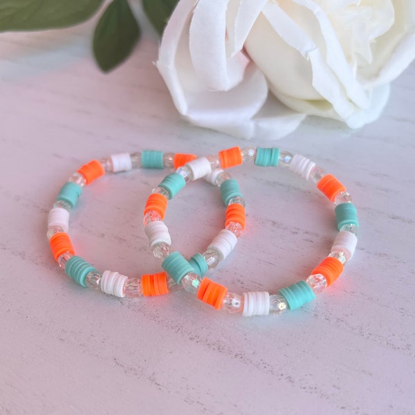 Heishi Bracelet - Beaded Bracelet - Acrylic Bead Bracelet - Stacking Bracelet- Summer - Clay Bracelet - Women’s Bracelet - Colorful