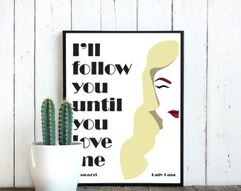 Cita minimalista personalizada y carteles digitales líricos