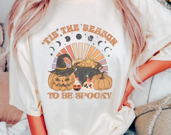Tis the Season, Halloween Shirt, Retro Halloween T-shirt, Mom Halloween Shirt, 70s Halloween, Graphic Tee, Pumpkin Shirt, Spooky Season