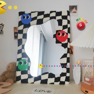 Punch needle kit embroidery mirror / DIY kit with all materials included / wall decor