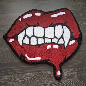DIY Halloween Tufted Punch needle Vampire Handmade/ Beginner Punch Needle Kit/All Materials Included