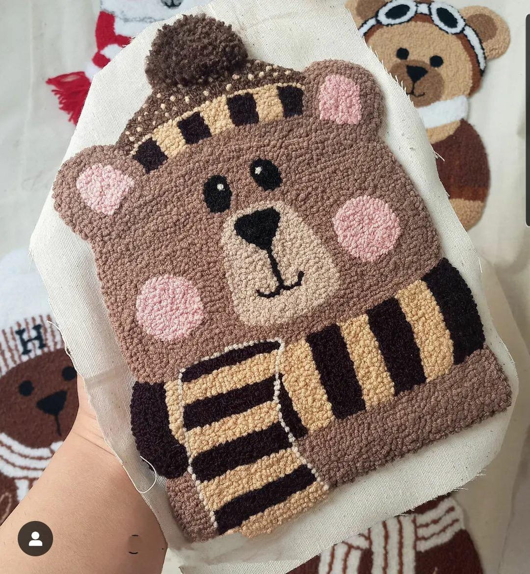Winter Punch Needle Beginner Kit DIY Rug Coaster/ Kit With Yarn All ...