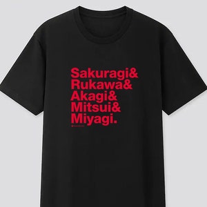 Slam Dunk Shohoku names T shirt RE スラムダンク 灌籃高手湘北T恤