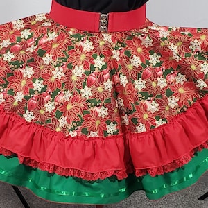 New, womens Holiday square dance skirt Large