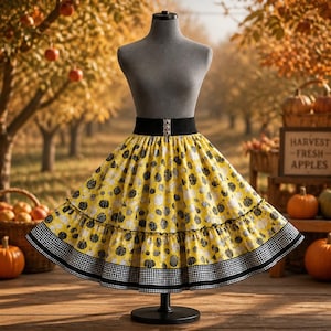 New Womens Fall MEDIUM Square Dance Skirt