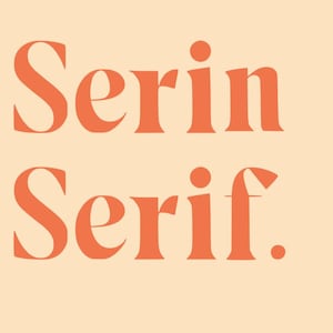 Serin Serif Font for sale. Basic serif font for display.