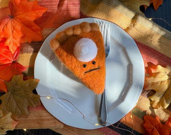 Peeved Pumpkin Pie: Needle Felted Fall Decor