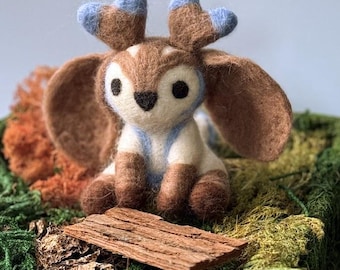 Handmade Needle Felted Proudhorn Sernuk Plush: Palia Game Character Gift