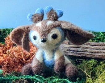 Needle Felted Proudhorn Sernuk Plushie: Palia Game Inspired Gamer Gift