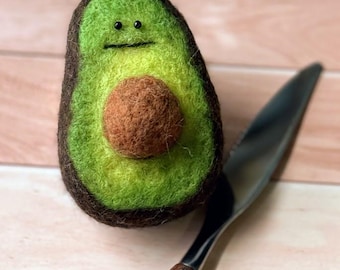 Needle Felted Avocado: Handmade Foodie Gift