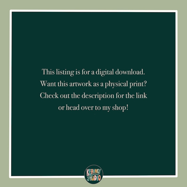 This listing id for a digital download. For the physical version, check out my shop.