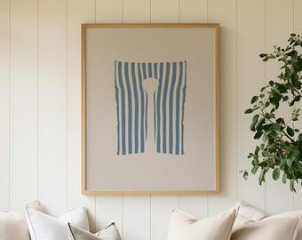 Light Blue Life Vest Art Print, Life Jacket Art, Coastal Beachy Wall Art, Lake House Poster, East Coast Print, Nantucket Summer