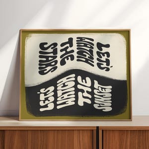 Let's Watch The Sunset Print, Let's Watch The Stars Poster, Wall Decor Over The Bed, Granola Girl, College Apartment Decor, Digital Download