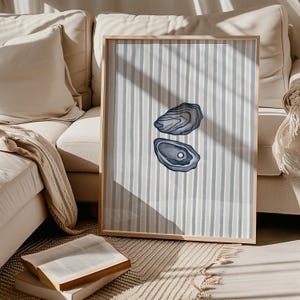 Oyster Art Print, Oyster Painting, Beachy Prints, Nautical Wall Art, Coastal Cowgirl Wall Art, College Apartment Decor, Digital Download