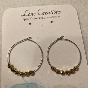 Silver hoop earrings