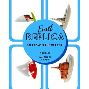 Tarjetas de lenguaje Montessori para niños pequeños: barcos