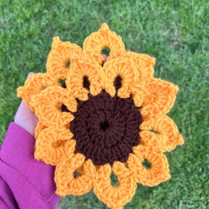 Handmade Crochet Sunflower Coaster