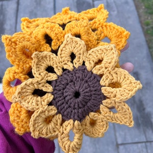 Handmade Crochet Sunflower Coaster