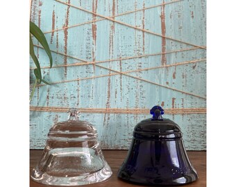 Vintage Telephone Pioneers Of America Blue Clear Set Of 2 1993
