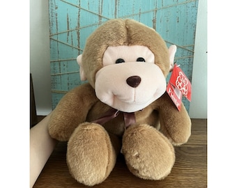 Vintage Rare 1998 Fiesta Sitting Monkey AZA Plush Stuffed Animal NOS 10”