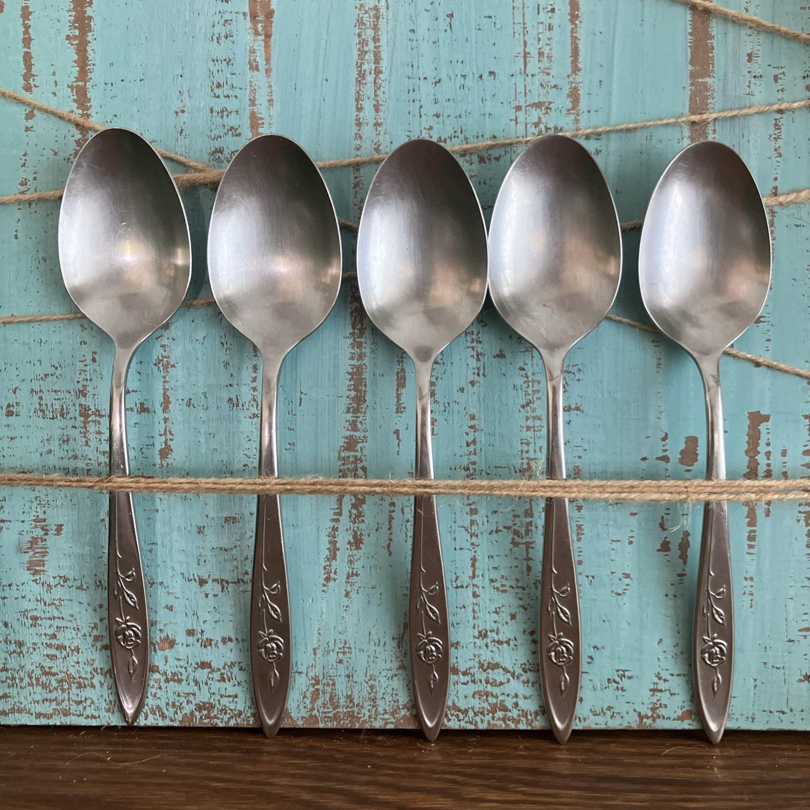 Oneida Community Stainless My Rose 5 Oval Soup Spoons 6 7/8” - Etsy