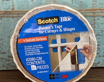 Scotch Blue 2080-CM Painter's Tape for Corners & Hinges Delicate Surfaces 60 PCs